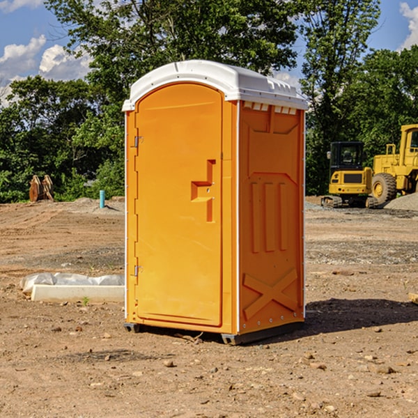 how often are the portable restrooms cleaned and serviced during a rental period in Clarksville Florida